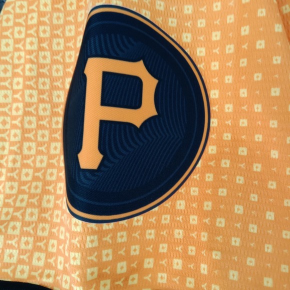 Nike Pittsburgh Pirates Baseball Jersey PGH Gold Black‎ MLB Men's XL - Picture 12 of 16
